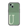 スリムプロテクションプレミアムケース with MagSafe［ オリジナル - initial two tone - U green ］