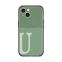 スリムプロテクションプレミアムケース with MagSafe［ オリジナル - initial two tone - U green ］