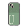 スリムプロテクションプレミアムケース with MagSafe［ オリジナル - initial two tone - U green ］