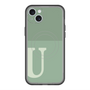 スリムプロテクションプレミアムケース with MagSafe［ オリジナル - initial two tone - U green ］