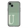 スリムプロテクションプレミアムケース with MagSafe［ オリジナル - initial two tone - U green ］