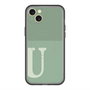 スリムプロテクションプレミアムケース with MagSafe［ オリジナル - initial two tone - U green ］