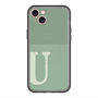 スリムプロテクションプレミアムケース with MagSafe［ オリジナル - initial two tone - U green ］