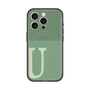 スリムプロテクションプレミアムケース with MagSafe［ オリジナル - initial two tone - U green ］