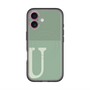 スリムプロテクションプレミアムケース with MagSafe［ オリジナル - initial two tone - U green ］