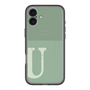 スリムプロテクションプレミアムケース with MagSafe［ オリジナル - initial two tone - U green ］
