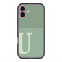 スリムプロテクションプレミアムケース with MagSafe［ オリジナル - initial two tone - U green ］
