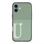 スリムプロテクションプレミアムケース with MagSafe［ オリジナル - initial two tone - U green ］
