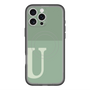 スリムプロテクションプレミアムケース with MagSafe［ オリジナル - initial two tone - U green ］