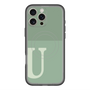 スリムプロテクションプレミアムケース with MagSafe［ オリジナル - initial two tone - U green ］