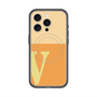 スリムプロテクションプレミアムケース with MagSafe［ オリジナル - initial two tone - V orange ］