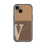 スリムプロテクションプレミアムケース with MagSafe［ オリジナル - initial two tone - V brown ］