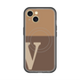 スリムプロテクションプレミアムケース with MagSafe［ オリジナル - initial two tone - V brown ］