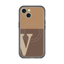 スリムプロテクションプレミアムケース with MagSafe［ オリジナル - initial two tone - V brown ］