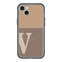 スリムプロテクションプレミアムケース with MagSafe［ オリジナル - initial two tone - V brown ］