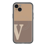 スリムプロテクションプレミアムケース with MagSafe［ オリジナル - initial two tone - V brown ］
