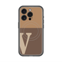 スリムプロテクションプレミアムケース with MagSafe［ オリジナル - initial two tone - V brown ］