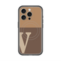 スリムプロテクションプレミアムケース with MagSafe［ オリジナル - initial two tone - V brown ］