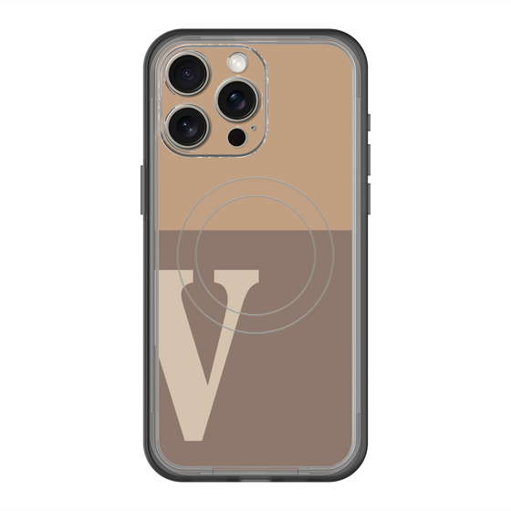 スリムプロテクションプレミアムケース with MagSafe［ オリジナル - initial two tone - V brown ］
