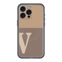 スリムプロテクションプレミアムケース with MagSafe［ オリジナル - initial two tone - V brown ］