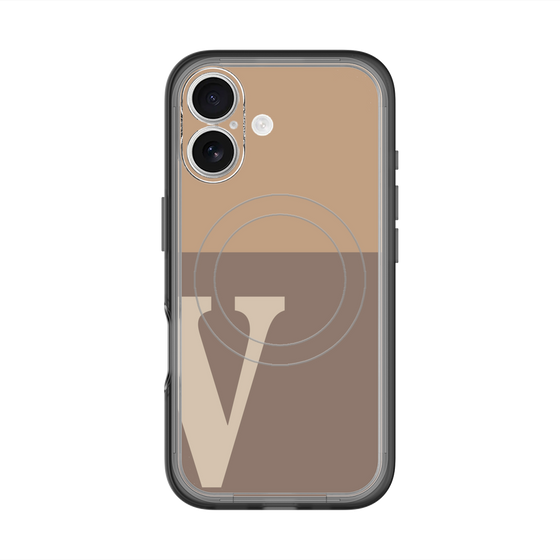 スリムプロテクションプレミアムケース with MagSafe［ オリジナル - initial two tone - V brown ］