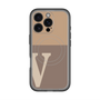 スリムプロテクションプレミアムケース with MagSafe［ オリジナル - initial two tone - V brown ］