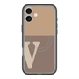スリムプロテクションプレミアムケース with MagSafe［ オリジナル - initial two tone - V brown ］