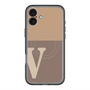 スリムプロテクションプレミアムケース with MagSafe［ オリジナル - initial two tone - V brown ］