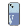 スリムプロテクションプレミアムケース with MagSafe［ オリジナル - initial two tone - V blue ］