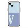 スリムプロテクションプレミアムケース with MagSafe［ オリジナル - initial two tone - V blue ］