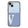 スリムプロテクションプレミアムケース with MagSafe［ オリジナル - initial two tone - V blue ］