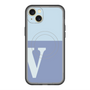 スリムプロテクションプレミアムケース with MagSafe［ オリジナル - initial two tone - V blue ］
