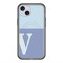 スリムプロテクションプレミアムケース with MagSafe［ オリジナル - initial two tone - V blue ］