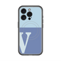 スリムプロテクションプレミアムケース with MagSafe［ オリジナル - initial two tone - V blue ］