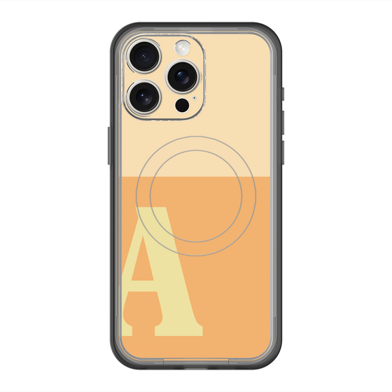 スリムプロテクションプレミアムケース with MagSafe［ オリジナル - initial two tone - A orange ］