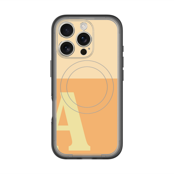 スリムプロテクションプレミアムケース with MagSafe［ オリジナル - initial two tone - A orange ］