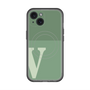 スリムプロテクションプレミアムケース with MagSafe［ オリジナル - initial two tone - V green ］