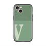 スリムプロテクションプレミアムケース with MagSafe［ オリジナル - initial two tone - V green ］