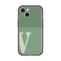 スリムプロテクションプレミアムケース with MagSafe［ オリジナル - initial two tone - V green ］
