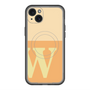 スリムプロテクションプレミアムケース with MagSafe［ オリジナル - initial two tone - W orange ］