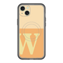 スリムプロテクションプレミアムケース with MagSafe［ オリジナル - initial two tone - W orange ］