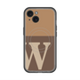 スリムプロテクションプレミアムケース with MagSafe［ オリジナル - initial two tone - W brown ］