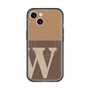 スリムプロテクションプレミアムケース with MagSafe［ オリジナル - initial two tone - W brown ］