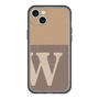 スリムプロテクションプレミアムケース with MagSafe［ オリジナル - initial two tone - W brown ］