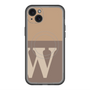 スリムプロテクションプレミアムケース with MagSafe［ オリジナル - initial two tone - W brown ］