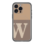 スリムプロテクションプレミアムケース with MagSafe［ オリジナル - initial two tone - W brown ］