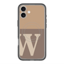 スリムプロテクションプレミアムケース with MagSafe［ オリジナル - initial two tone - W brown ］