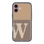 スリムプロテクションプレミアムケース with MagSafe［ オリジナル - initial two tone - W brown ］