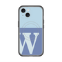 スリムプロテクションプレミアムケース with MagSafe［ オリジナル - initial two tone - W blue ］