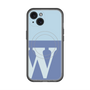 スリムプロテクションプレミアムケース with MagSafe［ オリジナル - initial two tone - W blue ］